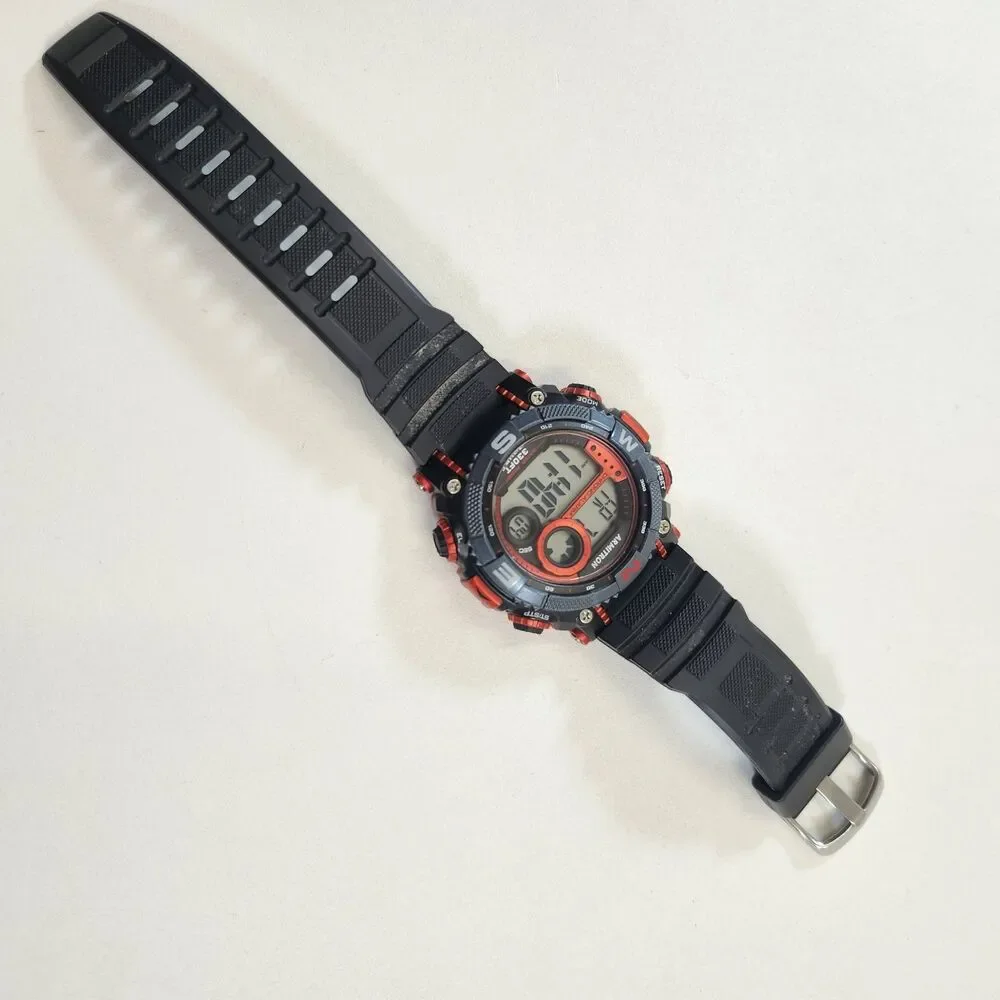 Armitron Sport Digital Chronograph Watch Mens Works Month Day Date Alarm